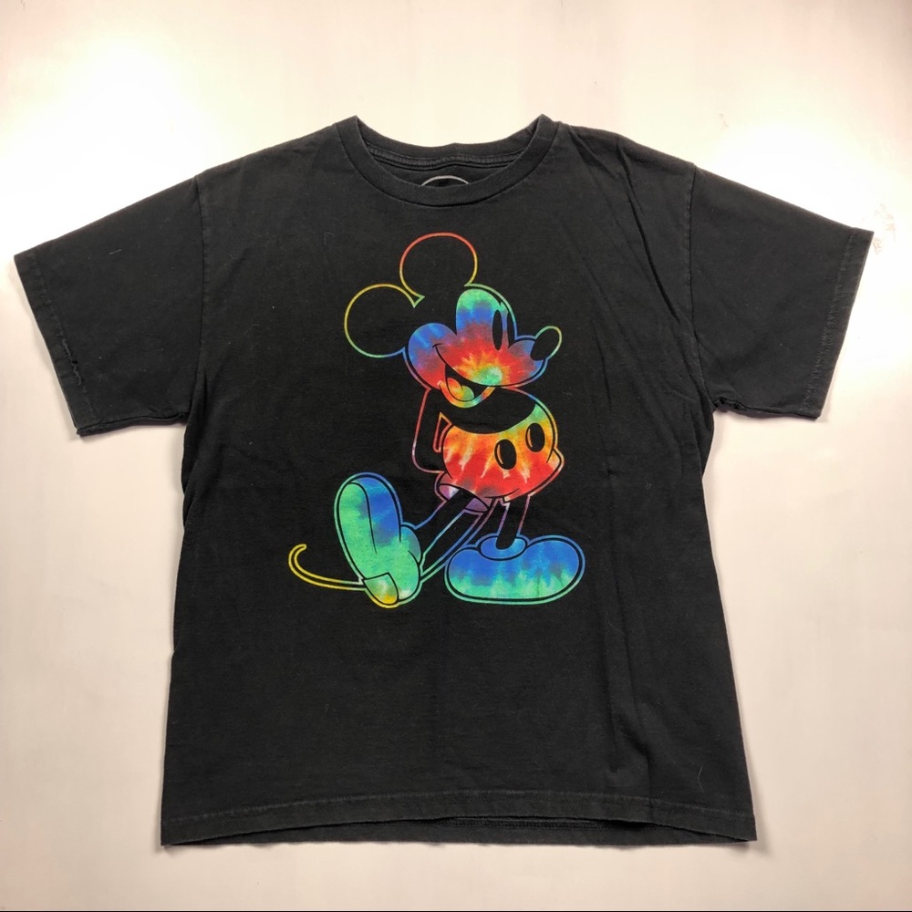 Mickey Mouse Black Rainbow T Shirt Graphic Disney